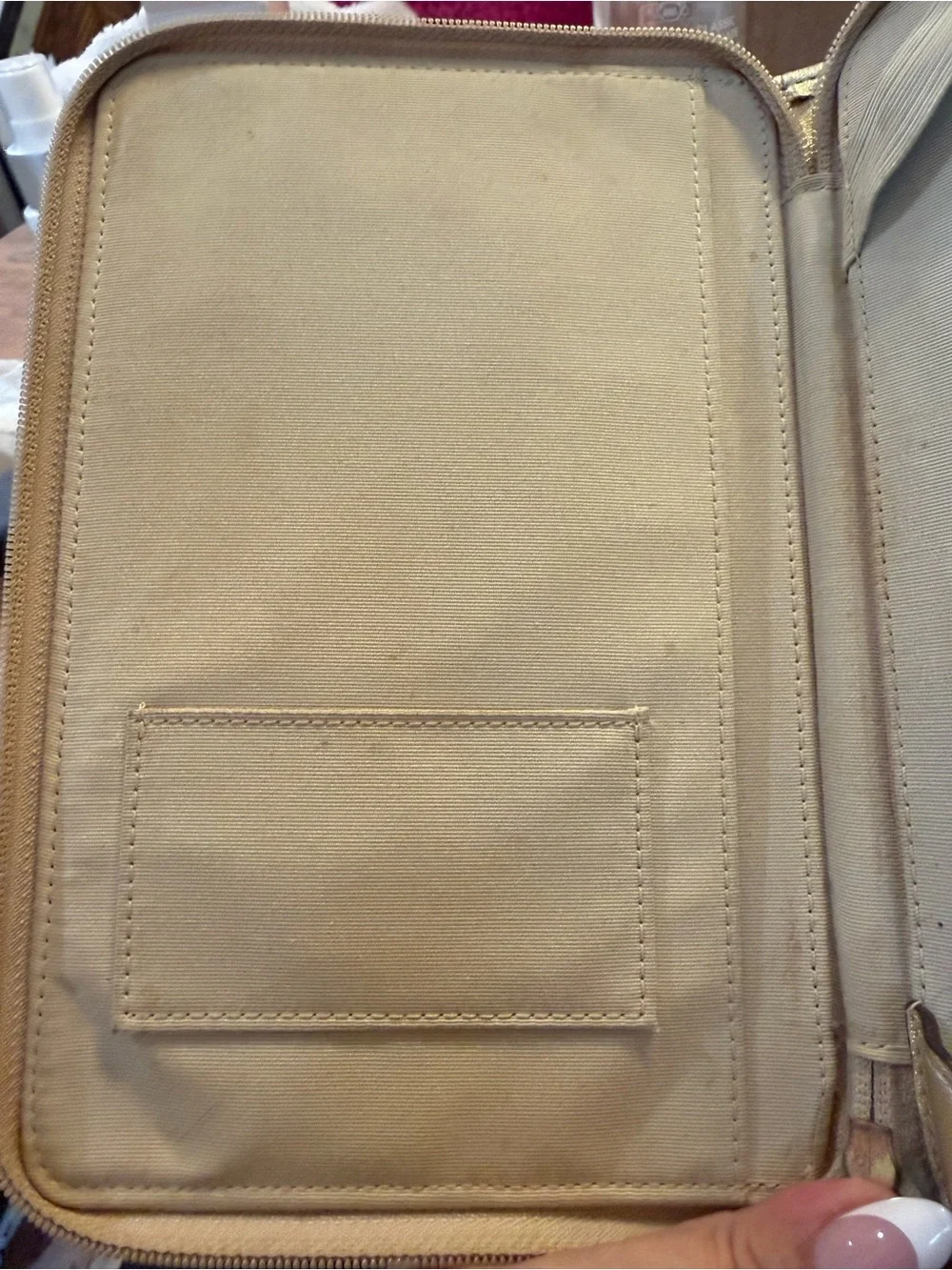 Vintage Coach Poppy Signature Daisy Tablet/iPad Case in khaki canvas